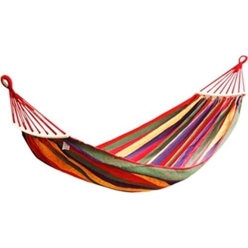 80 * 190cm single outdoor canvas camping hammock single swing canvas garden chair hammock outdoor camping supplies