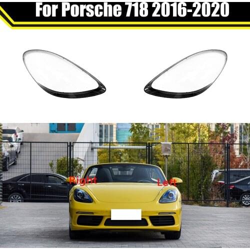 Car Front Headlamp Head Lamp Light Lampshade Lampcover Glass Lens Shell For Porsche 718 2016 2017 2018 2019 2020 Headlight Cover