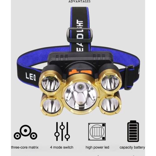 Free Shipping to Russia High Power Headlamp Long Range Induction Night Fishing Headlights Small Miner Lantern with Motion Sensor