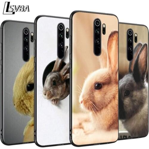 Cute Lovely Rabbit Anti-Fall Phone Case For Xiaomi Redmi Note 9 9S Max 8T 8 7 6 5 Pro 5A 4X 4 Soft Black Cover Capa