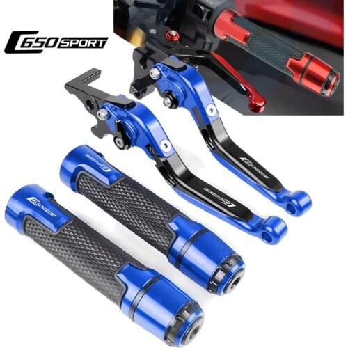 For BMW C650 SPORT C650SPORT 2015 2016 2017 Motorcycle CNC Brake Clutch Levers Handlebar Grip Handle Hand Grips Cap