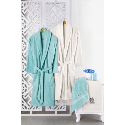 100% Cotton Bathrobe Towel Set Woman and Men Family Absorbent Homewear Comfortable Microfiber Long Thick Kimono for Adult