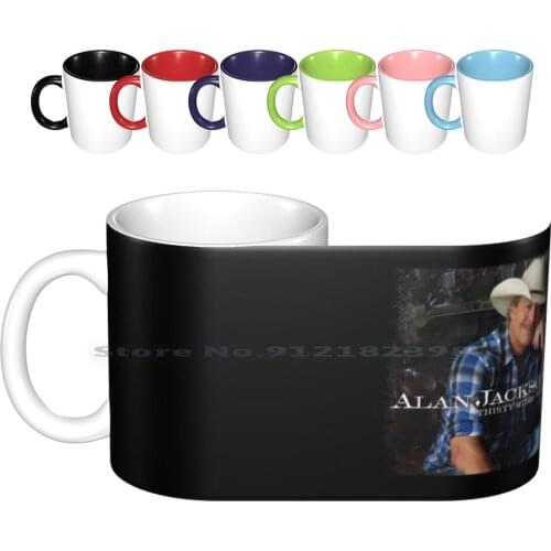 Art Jackson Thirty Miles West Ceramic Mugs Coffee Cups Milk Tea Mug Alan Jackson 80s Country Country Singer Graphite Honky Tonk