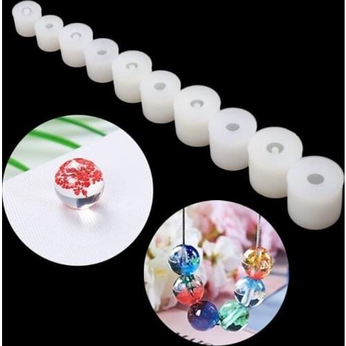 10PCS/set of Round Square Beads DIY Mold Silicone Resin Jewelry Making Resin Casting Mold Resin Mold Silicone