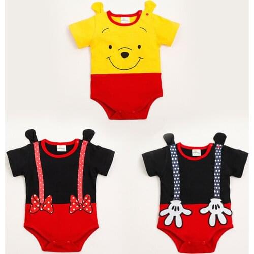 Summer Newborn Baby Rompers Cute Cartoon Cotton Short Sleeve Jumpsuits Clothes Baby Boy Girl Climbing Clothes Rompers