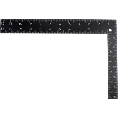 Metal L-Square Shape Patchwork Ruler for Tailor Garment Pattern Making Craft inch & metric 20*30cm Rule