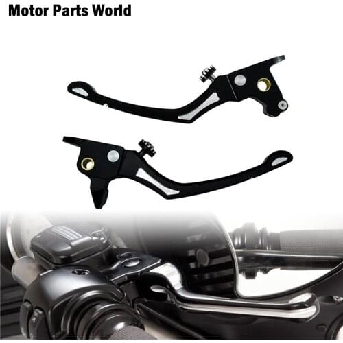 Motorcycle CNC Adjustable Brake Clutch Lever Set For Harley Touring Street Glide FLHX Electra Glide Road King Road Glide 14-16