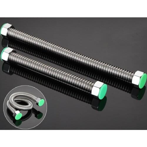 3/4"BSP 304 Stainless Steel Corrugated Pipe Heater Inlet Hose Water Hot Cold Metal Extended Explosion-Proof Shower Accessories