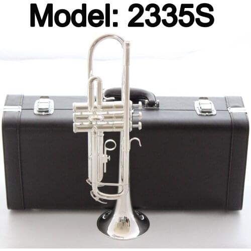 New 2335S Professional Bb Trumpet Silver Plated Musical Instrument Professional Trumpet With Case Mouthpiece Accessories