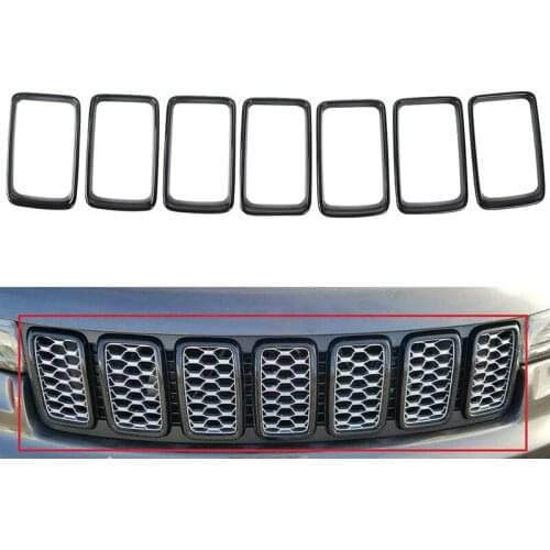 NEW-for 2014-2016 Jeep Grand Cherokee Gloss Black Trim Ring Grille Insert Set Vent Hole Trim Ring Cover 68261150AA