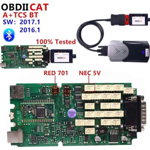 OBDIICAT OBD2 Diagnostic Tool With Bluetooth 2016.R1/2017.R1 With Keygen VD TCS Can Test Car truck