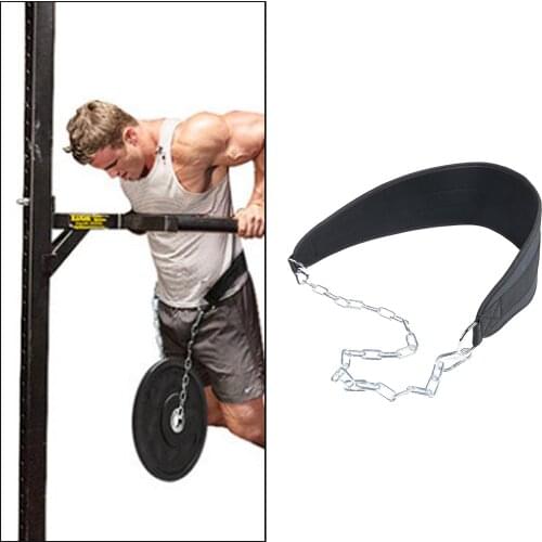Dipping Belt for Weight Lifting with Steel Chain-for Chain Pull Ups for Powerlifting,Strength Training Home Gym Exercise Workout