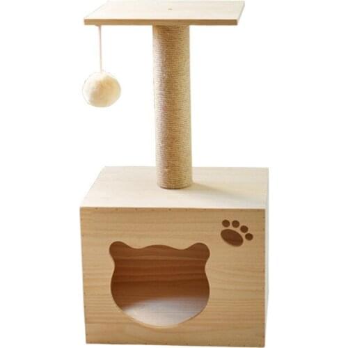Solid wood cat climbing frame cat supplies cat tree cat litter solid wood shelf pine wood climbing frame wholesale