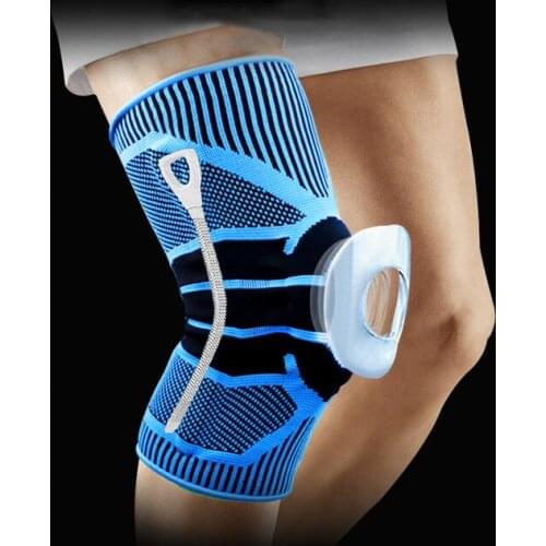 Sports Knee Pads Knitted Knee Pads Nylon Silicone Double Spring Support Breathable Quick Wicking Knee Pads Sports Accessories