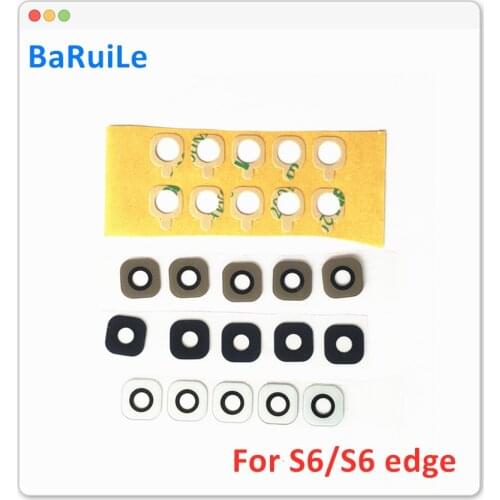 BaRuiLe 20pcs Rear Back Camera Glass for SamSung Galaxy S6 G920F S6 Edge G925F with 3M Sticker Replacement Parts