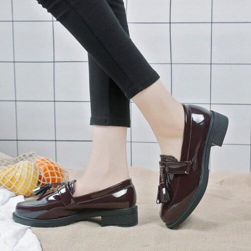 Shoes Women Casual Tassel Bow Pointed Toe Oxford Shoes for Woman Comfortable Slip on Shoes Zapatillas Mujer U14-62