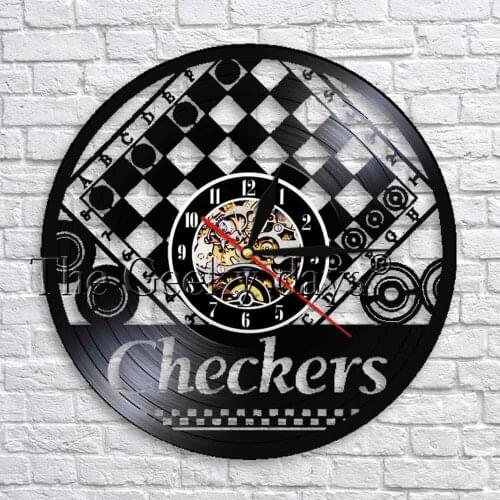 Creative Chess Vinyl Wall Clock Club Decoration Classic Vinyl Record Clocks Wall Watch Art Home Decor Gifts for Children
