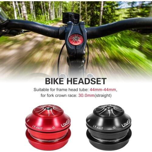 LIXADA 44-44mm Bike Headset CNC High Precision Machining Aluminum Alloy Headset Heavy Duty Headset Top Cap Bearings Fork Bearing