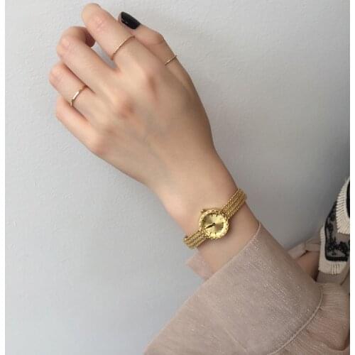 Vintage Gold Vintage Japanese movement maisui watch ins style leisure fashion quartz watch