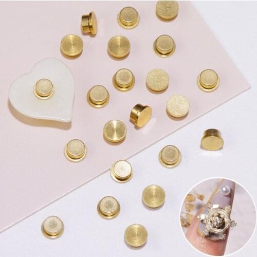 5Pcs Metal Rotatable Bearing Spinner For DIY Crystal Jewelry Nail Art Decorations Rotating Accessories Spin Manicure Tools