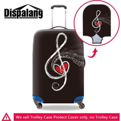 Dispalang Musical Note Luggage Protective Covers For 18-32'' Case Women Dustproof Suitcase Cover Men Elastic Travel Accessories