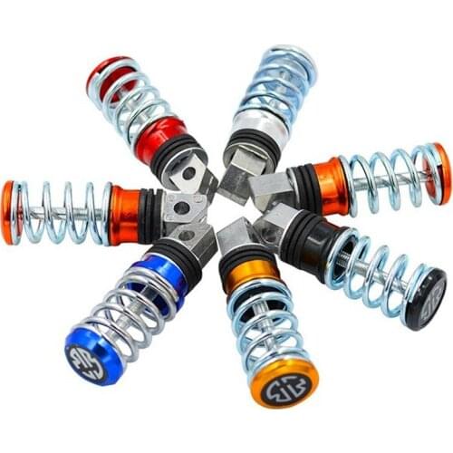 1Pair Motorcycle Spring Foot Rest Front Footrests Anti-Slip Foot Rest Scooter Foot Pegs For Honda Kawasaki Yamaha Suzuki TaoTao