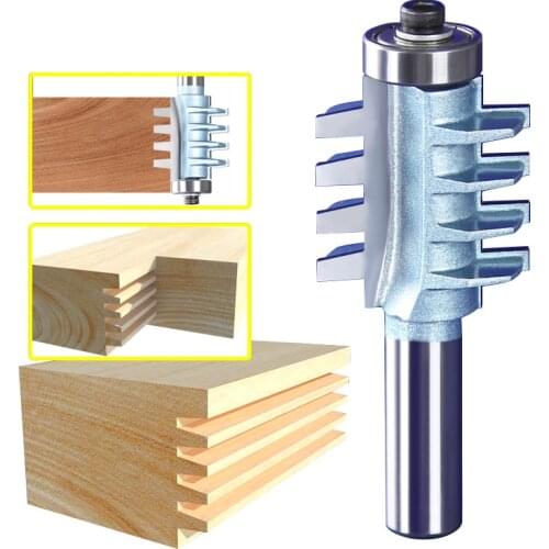 1PC 1/2*5/16 Rail and Stile Finger Joint Glue Router Bit Cone Tenon Woodwork Cutter Power Tools 1/2 inch Shank