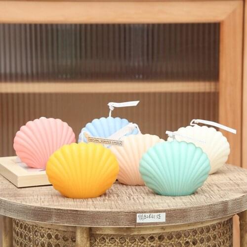 1PCS Ins Popular Pearl Shell Scented Candle Imported Essential Oil Aromatherapy Candles for Photography Props Home Decoration