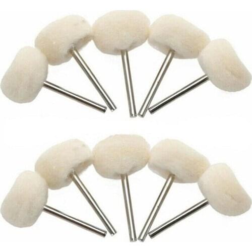 10pcs/set Brushes Mini Wool Wheel Polishing Cleaning Brush for Rotary Tools Jewelry Buffing Wheel Accessories