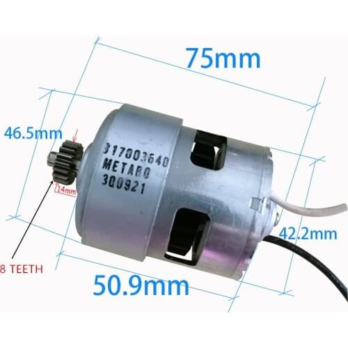 18 teeth 14.4V 18V Motor Armature Engine for METABO BS14.4LI BS18LI 317003640