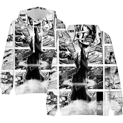 2021 3D Printing My Hero Academia Hoodies Men Sweatshirts Women Autumn Comic Hip Hop Tracksuits Boys Girls Cartoon Pullovers