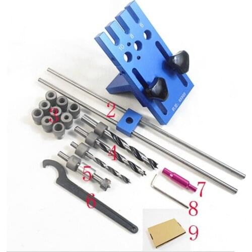 3 in 1 Drilling locator drilling guide kit Woodworking tool DIY Woodworking Joinery High Precision Dowel Jigs Kit