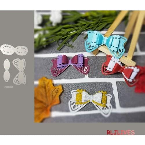 RLJLIVES 3D Bow Metal Cutting Dies Stencils for DIY Scrapbooking Stamp/photo album Decorative Embossing DIY Paper Cards