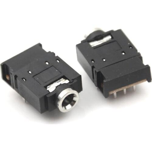 5Pcs/lot 3.5mm Stereo Audio Jack Socket 3.5 Dual Track Headphone 8Pins With Switch Connector