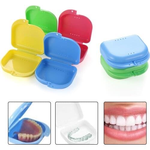 8 Colors Dental Retainer Orthodontic Mouth Guard Denture Storage Case Box Plastic Oral Hygiene Supplies Organizer Accessories