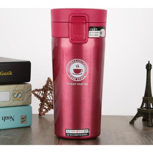 Car Thermos Cup Fashion Portable Tea Partition Business Water Bottle Stainless Steel Lock Vacuum Thermos Bottle