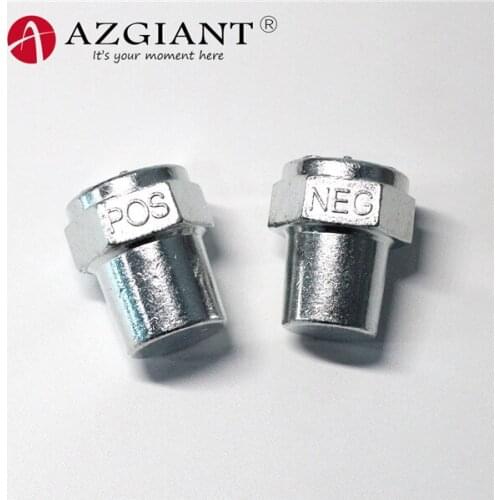 AZGIANT 2pcs Car M6 Pile Head Joints Battery 6MM Screw Covert Universal Retrofit Head Negative and Postive Repair Tools