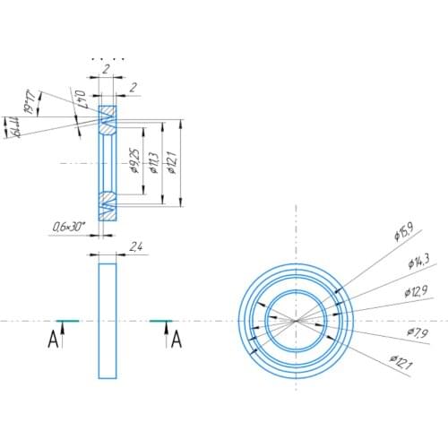 Z SEAL 7.9x15.9x2.4 FKM FPM U buffer RUBBER GASKET