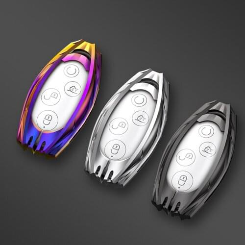 Mecha Car Key Case Cover Shell Fob For BYD Song Max Yuan S7 Qin 80 Accessories Car-Styling Holder Shell Keychain Protection