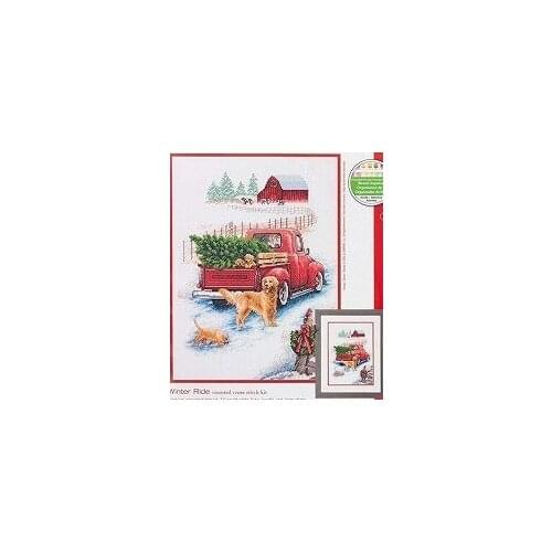 Cross Stitch Kit Embroidery Homfun Craft Bears Cross Stich Painting Joy Sunday Christmas Decorations For Home Homefun ZZ522