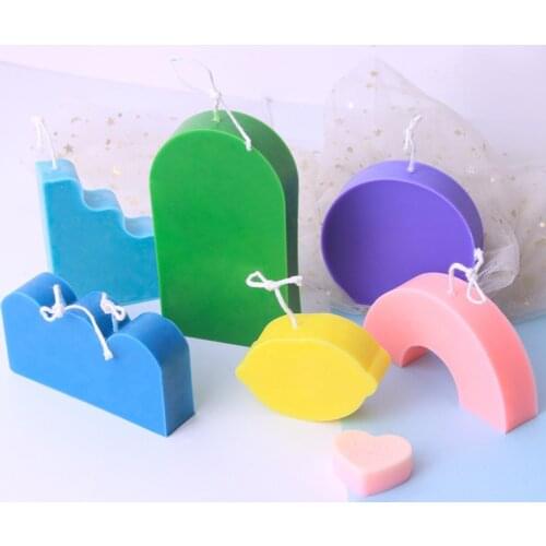 Geometric Diy Handmade Scented Candle Mold Polygonal wax Silicone mold Christmas decoration