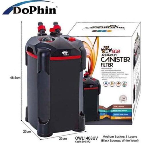 DoPhin OWL Series Aquarium External Filter Cartridge, Ultra-quiet Aquarium Filter Cartridge