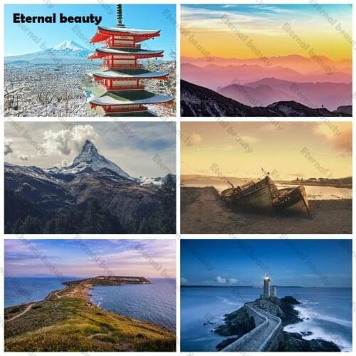 Mount Fuji Diamond Painting Scenery Diy 5D Diamond Embroidery Landscape Cross Stitch Kits Full Drill Home Decor Wall Art Gifts