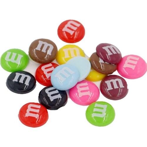LF 50Pcs Resin 14mm Letter "M" Decoration Crafts Flatback Cabochon Embellishments For Scrapbooking Kawaii Cute Diy Accessories