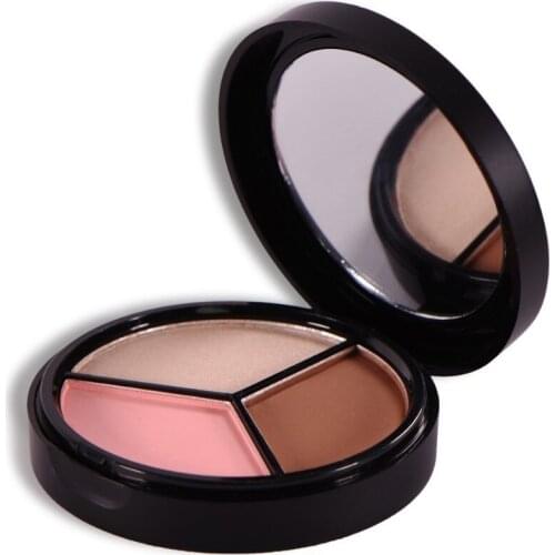 BeautyBigBang Shimmer Bronzers And Highlighter For Palette Contour Maquiagem 3 Colors Highlighters Powder Makeup Blusher