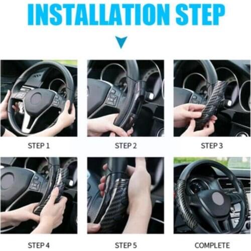 Car modified steering wheel non-slip cover steering cover silicone interior carbon assist fiber supplies universal I7E5