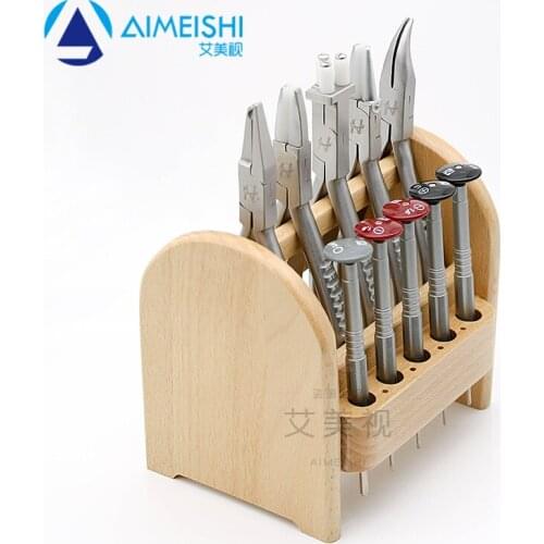 Solid wood glasses tool pliers set tool holder screwdriver set family personal daily use