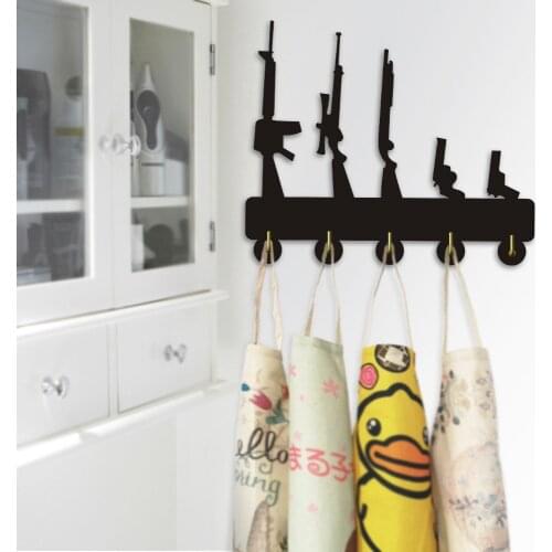 Guns Breeds Wall Decor Hooks Housekeeper Household Decor Hook Multi-purpose Wall Coat Keys Bags Clothes Hook Soldier Gift