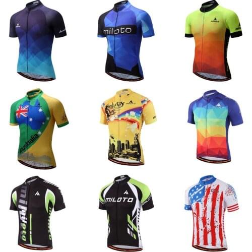 MILOTO NEW Pro Summer Cycling Jersey Short Sleeve Maillot Roupa Bicycle Jerseys Maillot Ciclismo Road Bike Cycling Clothing Tops