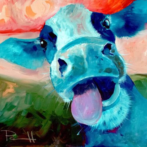 New Arrival HJMGL 5D DIY Full SquareRound Diamond Embroidery Cattle Diamond Painting Animal Lucy Rhinestones Mosaic ArtDecor